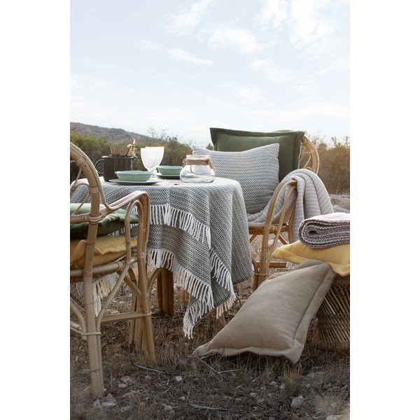 Coperta color terracotta in misto cotone 140x180 cm Multi-Zen – Euromant-image-4