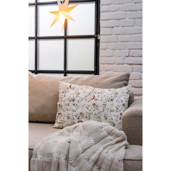 Federa con motivo natalizio 40x60 cm Mistletoe - Linen Tales-image-1