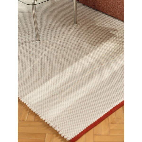 Tappeto rosso/beige in lana tessuto a mano 140x200 cm Lenu – noo.ma-image-3