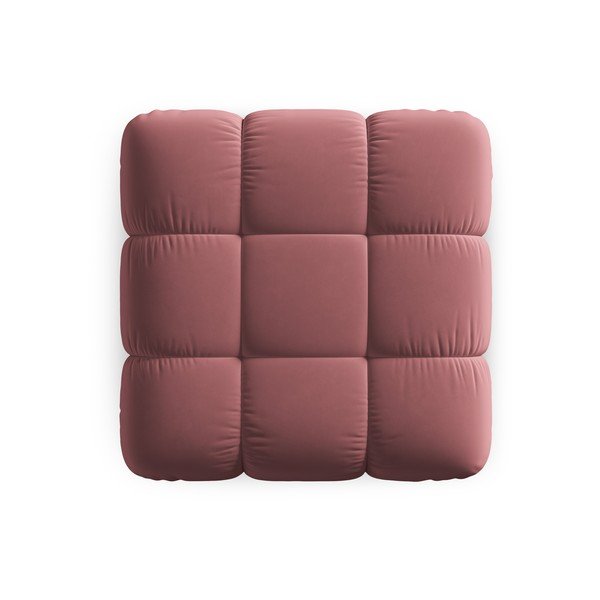 Pouf in velluto rosa Bellis - Micadoni Home-image-4