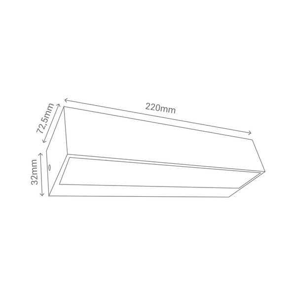 Lampada da parete grigia Tisa, 22 x 7,25 cm - SULION-image-1