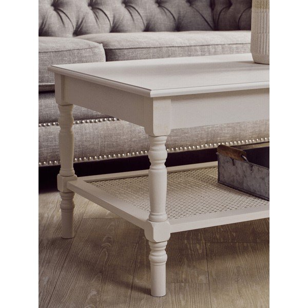 Tavolino da salotto bianco 60x120 cm Heritage – Premier Housewares-image-2