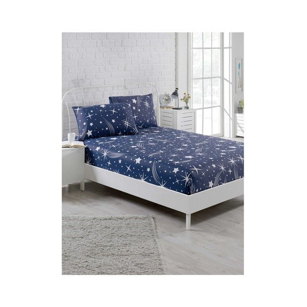 Set di lenzuola e federa elastica per letto singolo Clementino Starro, 100 x 200 cm - Mijolnir