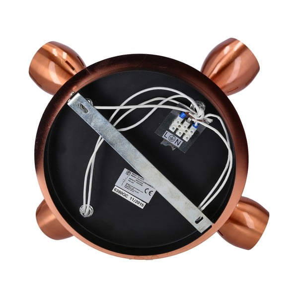 Lampada da soffitto color rame con paralume in metallo 35x35 cm Cross - Candellux Lighting-image-4