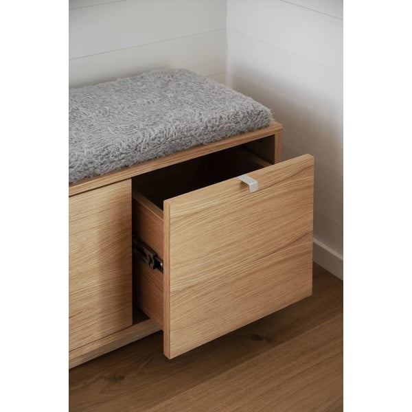 Panca in colore naturale effetto rovere 106 cm Confetti - Rowico-image-1