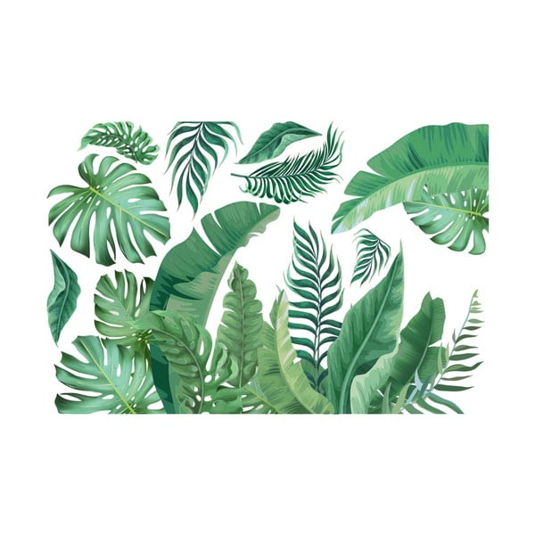 Adesivo da parete 60x90 cm Tropical Leaves - Ambiance-image-2