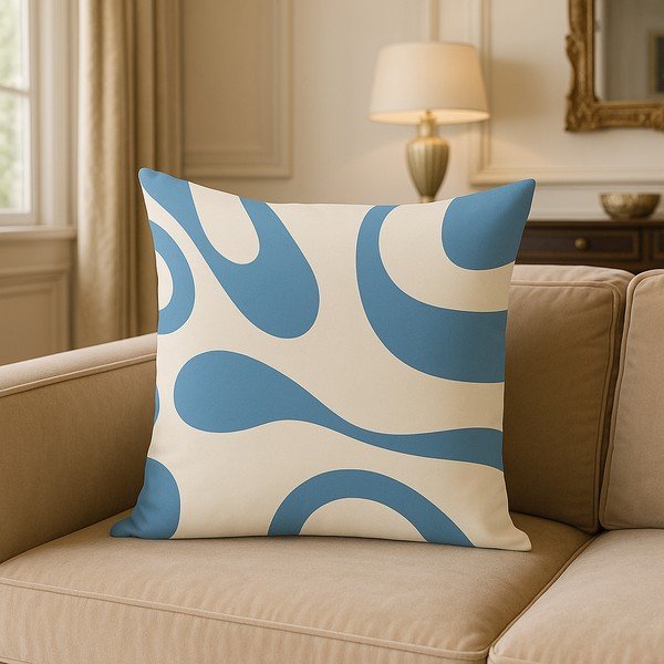 Federa decorativa 43x43 cm Blue Latte – Mila Home-image-3