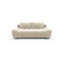 Divano letto a tre posti beige con rivestimento in velluto Cirrus - Windsor & Co Sofas