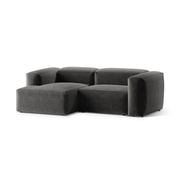 Divano angolare grigio scuro (con penisola a sinistra/con chaise lounge) Bergamo – Cosmopolitan Design-image-2