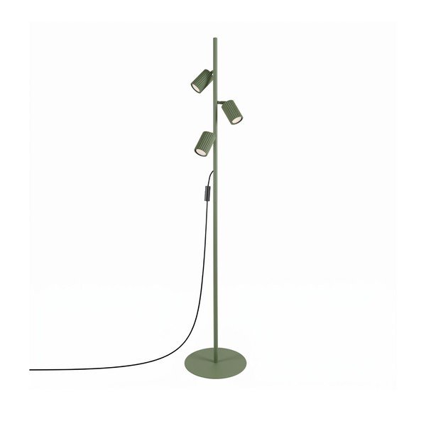 Lampada da terra verde in alluminio con struttura flessibile (altezza totale 155 cm) Gleam – Sollux