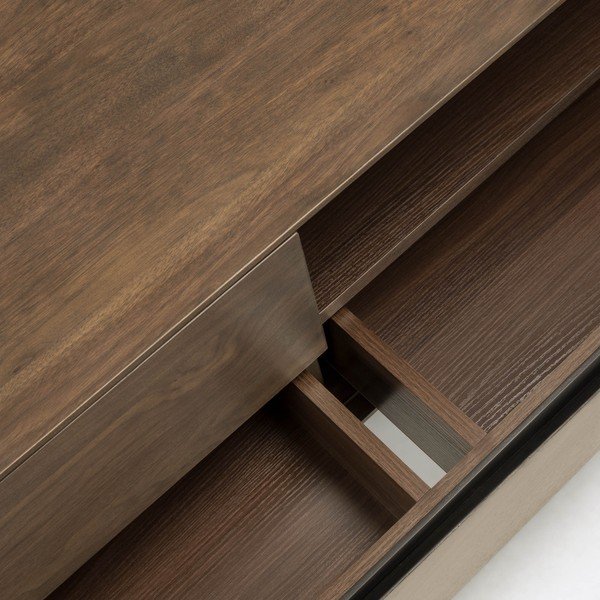 Tavolo TV in legno di noce Cutt - Kave Home-image-1