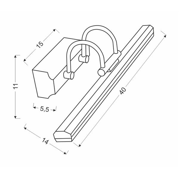 Applique a LED grigie Gizel - Candellux Lighting-image-3