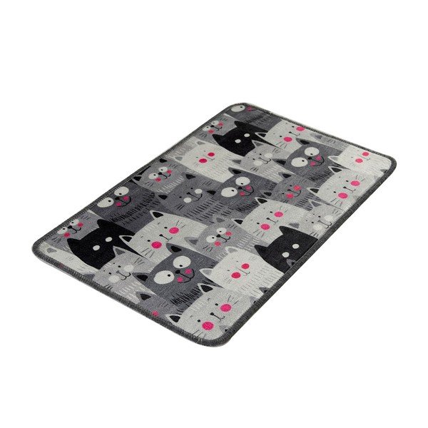 Tappetino per il bagno grigio 40x60 cm Meow – Foutastic