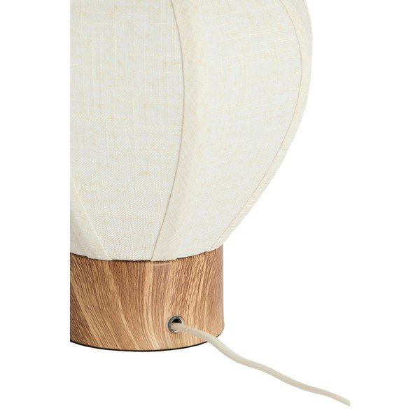 Lampada da tavolo color crema in metallo con paralume in tessuto (altezza totale 23,5 cm) Kyzo – Light & Living-image-4