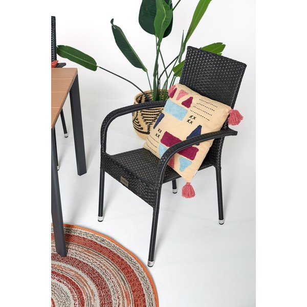 Set di 2 sedie da giardino nere in plastica Paris - Bonami Essentials-image-4