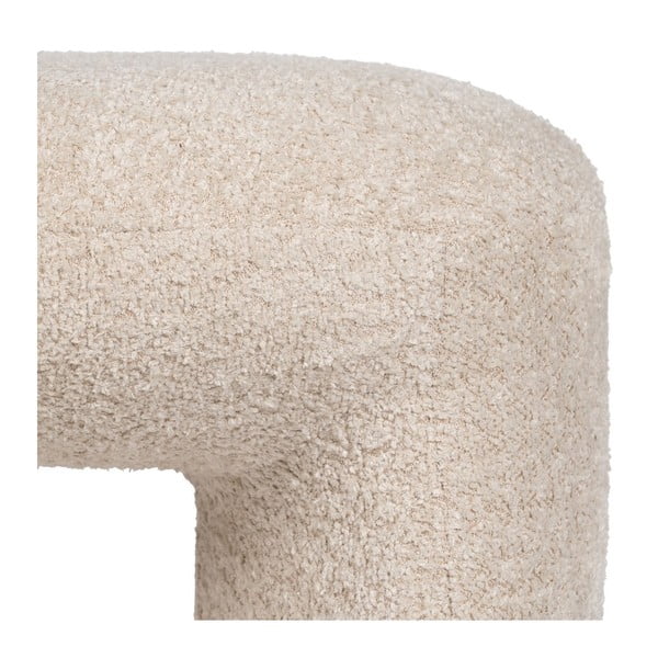 Sgabello in tessuto bouclé beige Suave - Ixia-image-4