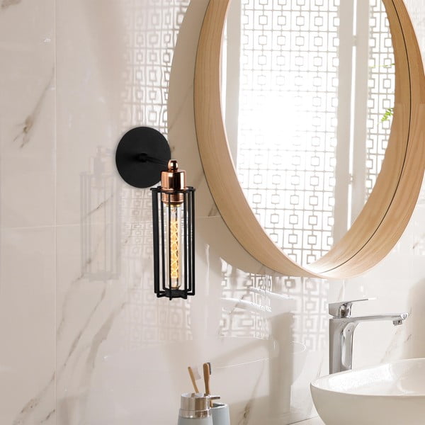 Lampada da parete nera ø 8 cm Likya - Opviq lights-image-1