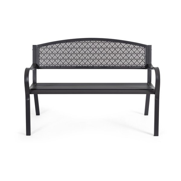 Panca da giardino color antracite in metallo Lizette – Bizzotto