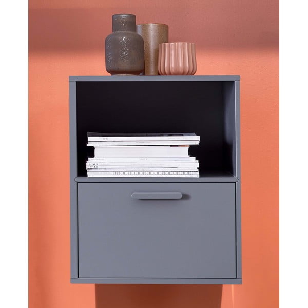 Comodino a parete grigio Keep by Hammel - Hammel Furniture-image-1