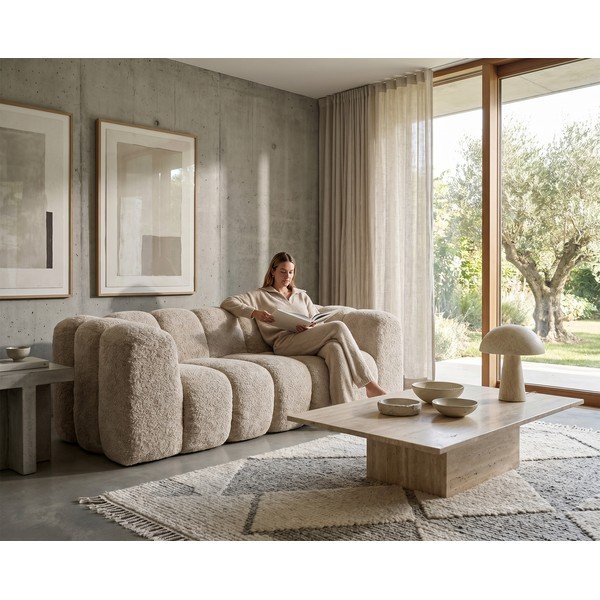 Divano beige 214 cm Gajos – Marckeric-image-1