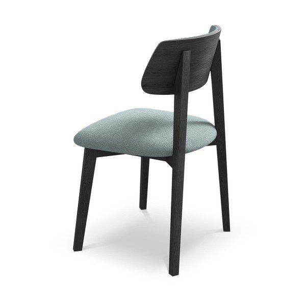 Sedia da pranzo blu in legno massiccio Niu – Makamii-image-3