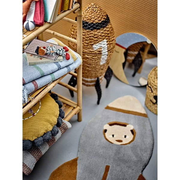 Tappeto di lana blu-marrone per bambini 60x100 cm Space - Bloomingville Mini-image-2