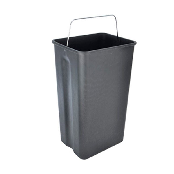 Cestino per la spazzatura in acciaio inox in argento lucido per raccolta differenziata/con pedale 2x20 l Duo – Orion-image-1