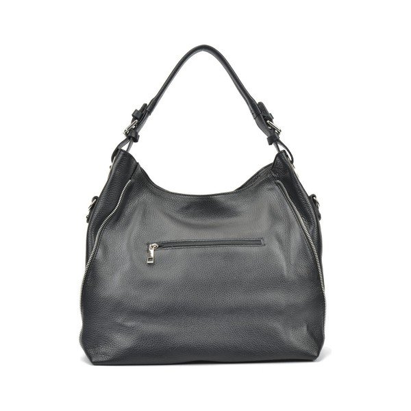 Černá kožená kabelka Mangotti Bags Iris-image-4