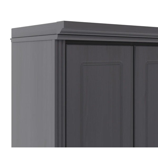 Armadietto grigio in pino massiccio 74x118x35 cm Anita – Støraa-image-3