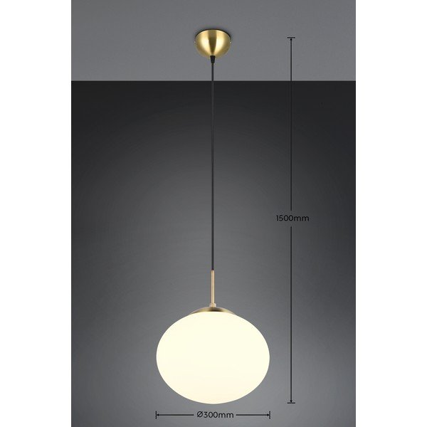Lampadario in bianco-oro con paralume in vetro ø 30 cm Fomento - Trio-image-4