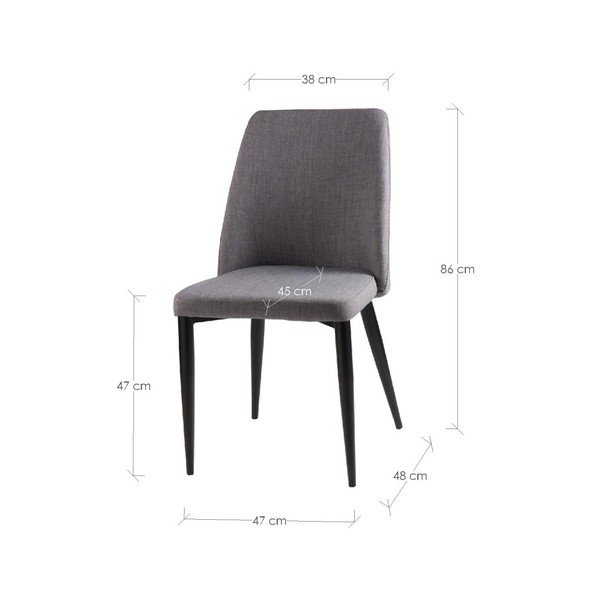 Set di 2 sedie da pranzo grigio chiaro Melissa - sømcasa-image-2