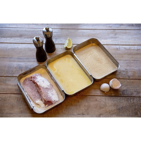 Set per impanatura argentato in acciaio inox 3 pz – Maximex-image-4