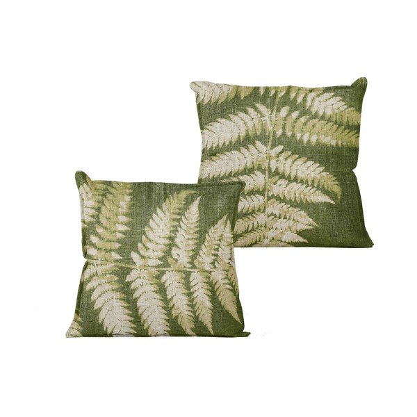 Cuscino verde con motivo a foglie Foglie, 45 x 45 cm - Really Nice Things-image-2