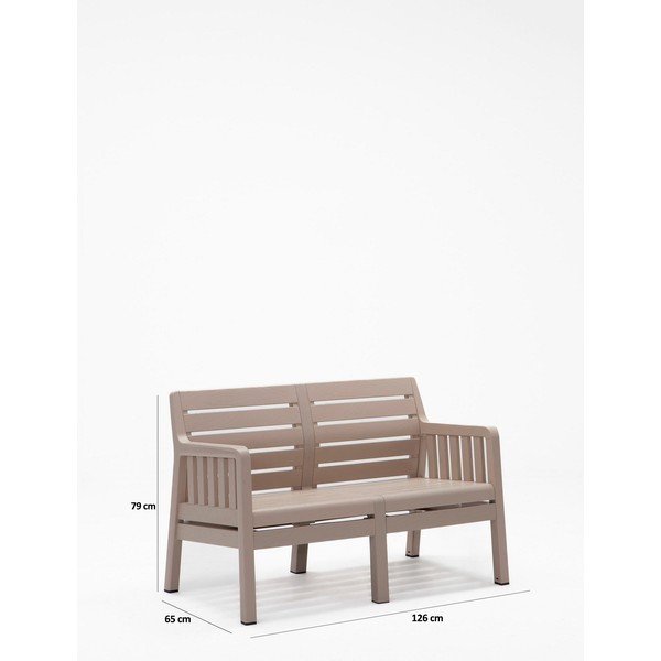 Set da giardino beige per 4 persone Lara - Floriane Garden-image-4