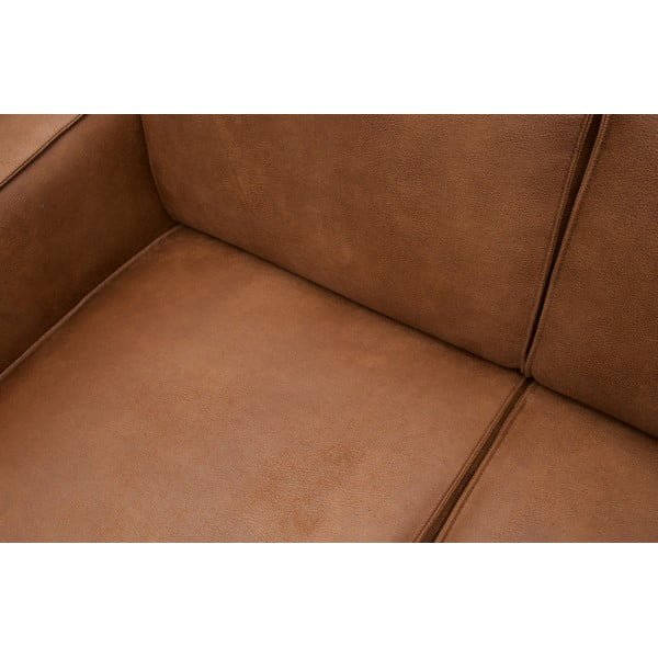 Divano marrone con rivestimento in finta pelle 280 cm Statement – WOOOD-image-1
