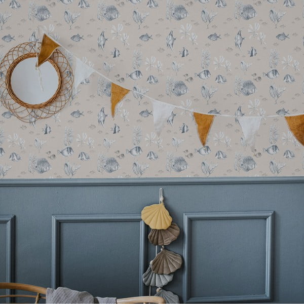 Carta da parati per bambini 50 cm x 280 cm Fish - Dekornik-image-1