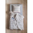 Lenzuolo singolo in cotone satin blu-beige 140x220 cm Align - Mette Ditmer Denmark