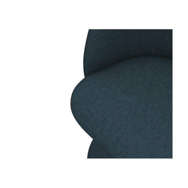 Sedia da pranzo color petrolio in imbottito Maia – Makamii-image-4