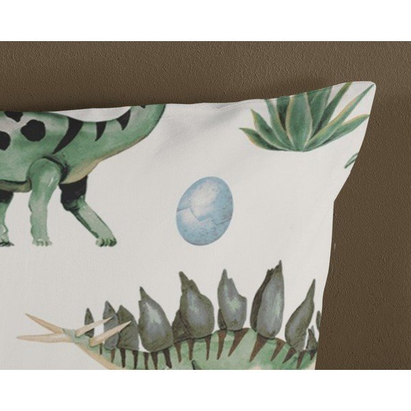 Set copripiumino e federa da bambini verde/beige in cotone per letto singolo 140x200 cm Gabi – Good Morning-image-3
