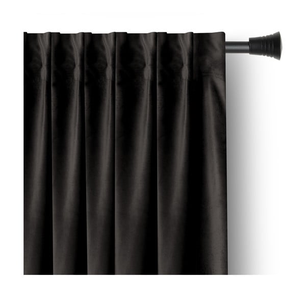 Tenda parzialmente oscurante nera in velluto 140x270 cm – Restilo