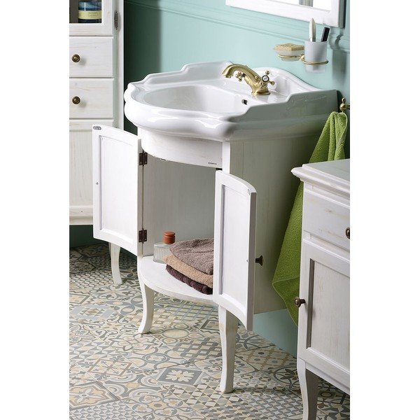 Lavabo bianco in ceramica 69x52 cm Retro – Sapho-image-1