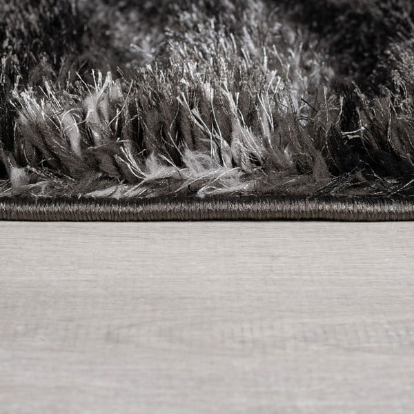 Tappeto nero e grigio tessuto a mano in fibre riciclate 160x230 cm Velvet - Flair Rugs-image-4