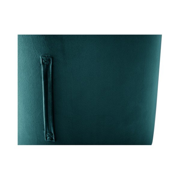 Pouf blu petrolio , ⌀ 40 cm Fiore - Mazzini Sofas-image-3