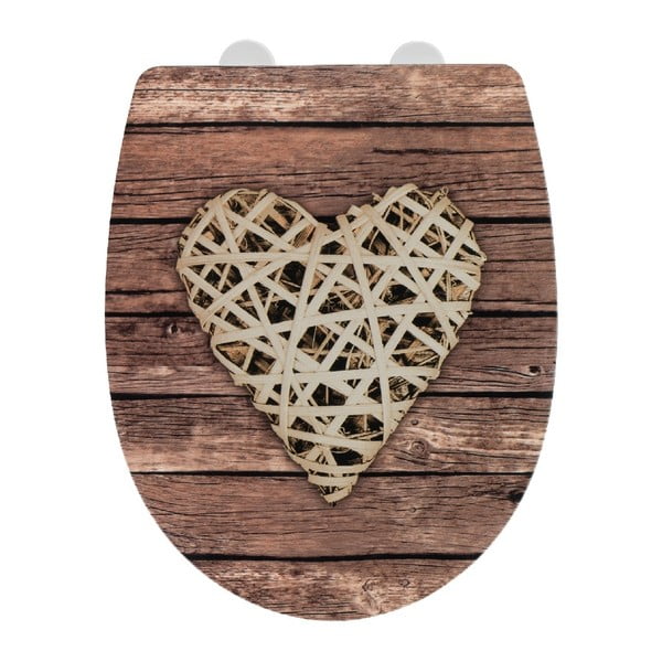 Sedile WC lucido Heart, 45 x 36,5 cm Curly - Wenko