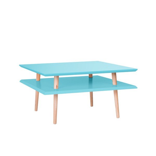Tavolino turchese scuro Quadrato, 68 x 68 cm - Ragaba
