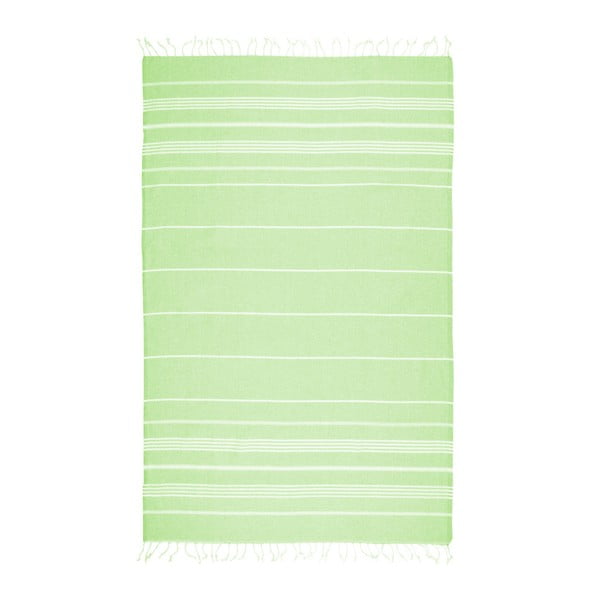 Neonově zelená osuška s příměsí bavlny Kate Louise Cotton Collection Classic Neon Green, 100 x 180 cm