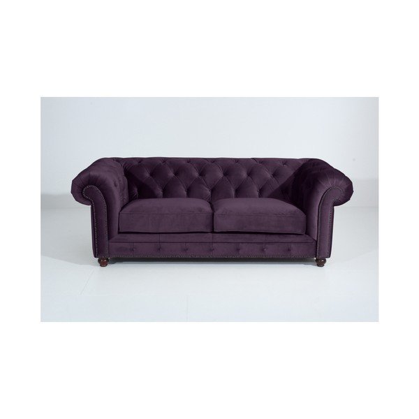 Divano Orleans in velluto viola, 216 cm - Max Winzer