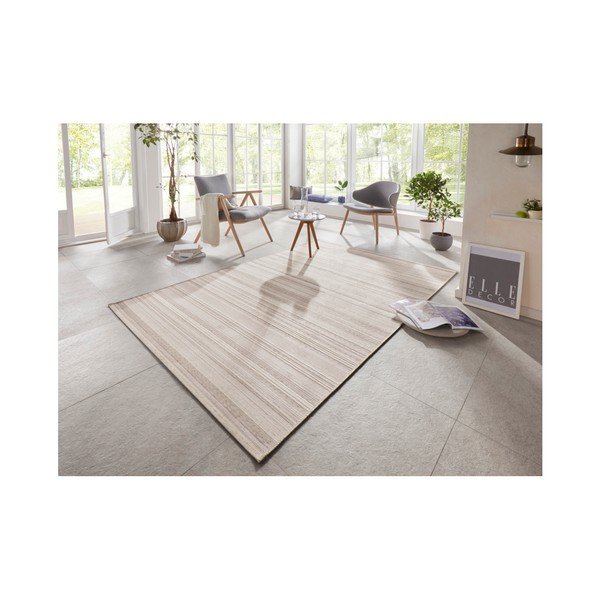 Tappeto crema e beige adatto all'esterno Secret Calais, 140 x 200 cm - Elle Decoration-image-3