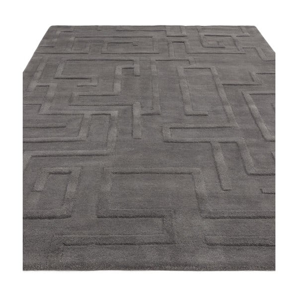 Tappeto in lana antracite 160x230 cm Maze - Asiatic Carpets-image-3