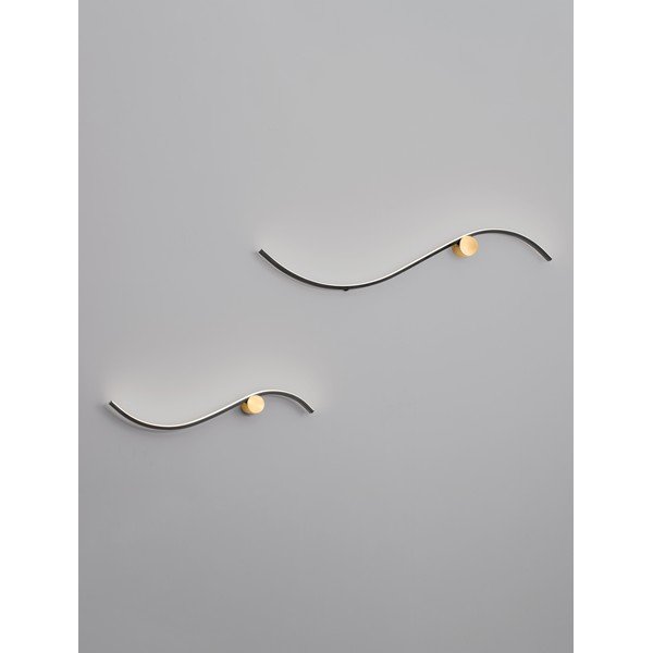 Lampada da parete LED nera opaca in alluminio Kima – Nova Luce-image-3